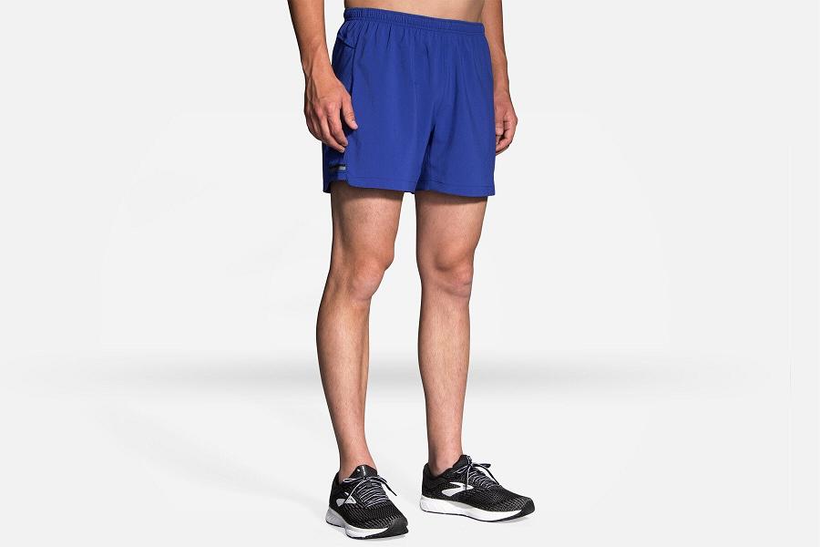 Brooks Sherpa 5 Men Athletic Wear & Running Short Blue BUE493527